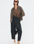 Cashmere Feather Yarn Dyed Classic Check Stole, Brown