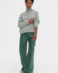 Pasha - Elastic Waist Pants, Pine