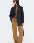 Curved Seam Army Pant, Light Brown