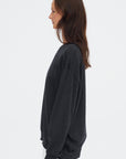 Mexico Ymer - V-neck Xtrafine Merino Wool Sweater, Charcoal Melange