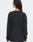 Mexico Ymer - V-neck Xtrafine Merino Wool Sweater, Charcoal Melange