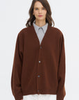 Mabuse YCom - Cardigan Superfine Wool, Chestnut