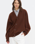 Mabuse YCom - Cardigan Superfine Wool, Chestnut