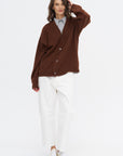 Mabuse YCom - Cardigan Superfine Wool, Chestnut
