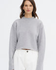 Metsu Ycom - Crewneck Sweater, Light Grey Melange