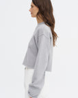 Metsu Ycom - Crewneck Sweater, Light Grey Melange