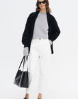 Metsu Ycom - Crewneck Sweater, Light Grey Melange