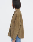 Kaylee - Suede Jacket, Olive