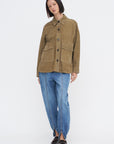 Kaylee - Suede Jacket, Olive