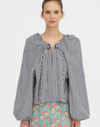 Grand Bazaar Mini Top, Black and White Stripes