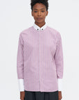Saville Shirt, Lilac Stripe