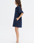 Stefana Shift Dress, Navy