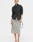 Crayon Skirt, Green Flower Bomb