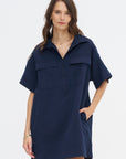 Stefana Shift Dress, Navy