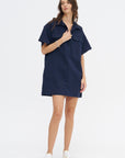 Stefana Shift Dress, Navy