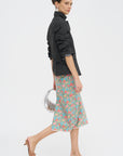 Crayon Skirt, Green Flower Bomb