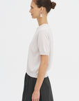 Pearl Cashmere Short Sleeved Crewneck, Kaimak