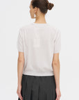 Pearl Cashmere Short Sleeved Crewneck, Kaimak