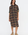 Reversible Jumbo Shirtdress, Plaid