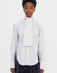 Shirt With Scarf, Brown & White