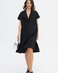 Adi Frill Dress, Black