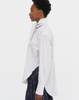 Shirt With Scarf, Brown & White