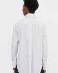 Shirt With Scarf, Brown & White