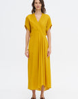 Long Aki Wave Dress, Marigold