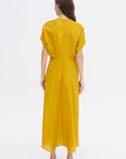 Long Aki Wave Dress, Marigold