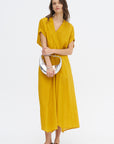 Long Aki Wave Dress, Marigold