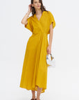 Long Aki Wave Dress, Marigold