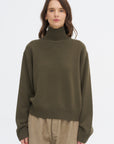 Maddox Ycash - Turtleneck 3 Ply Cashmere, Khaki
