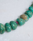 Beaded Necklace, Blue-Green Turquoise