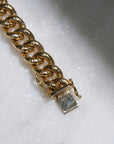 Weathered Curb Chain Bracelet, Yellow Gold