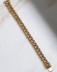 Weathered Curb Chain Bracelet, Yellow Gold