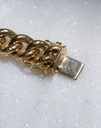 Weathered Curb Chain Bracelet, Yellow Gold