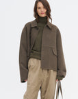 Maddox Ycash - Turtleneck 3 Ply Cashmere, Khaki