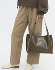 Cresta E/W Small Tote Bag, Deep Green
