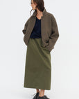 Strigel Pose - Satin Skirt, Laurel