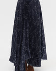 Pleated Long Skirt, Floral