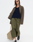 Strigel Pose - Satin Skirt, Laurel