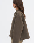 Cox Wolk - Double Faced Boiled Wool Jacket, Mink