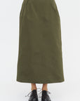Strigel Pose - Satin Skirt, Laurel