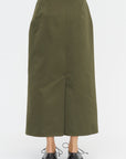 Strigel Pose - Satin Skirt, Laurel
