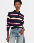 Collegiate Stripe Polo, Midnight Combo