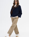 Pinot Cody - Cotton Corduroy Trousers, Cashew