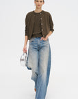 Sea Shell Cashmere Cardigan, Chestnut