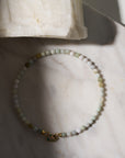 Jade Beads, Yellow Gold