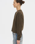 Sea Shell Cashmere Cardigan, Chestnut