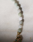 Jade Beads, Yellow Gold
